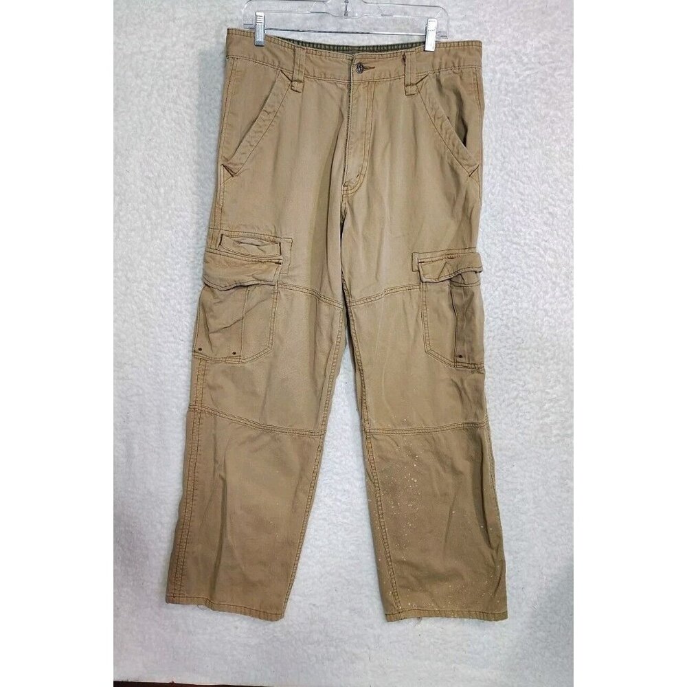 Levi's Silvertab 47th Tactical Trooper Cargo Pants Mens 33x34 Khaki Bleach Spots